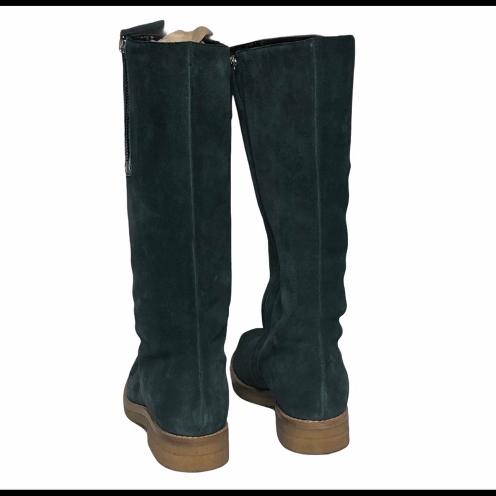 FINAL PRICE LAST CHANCE Tapeet by Vicini Turquoise Suede Leather Boots 38 - Picture 6 of 12